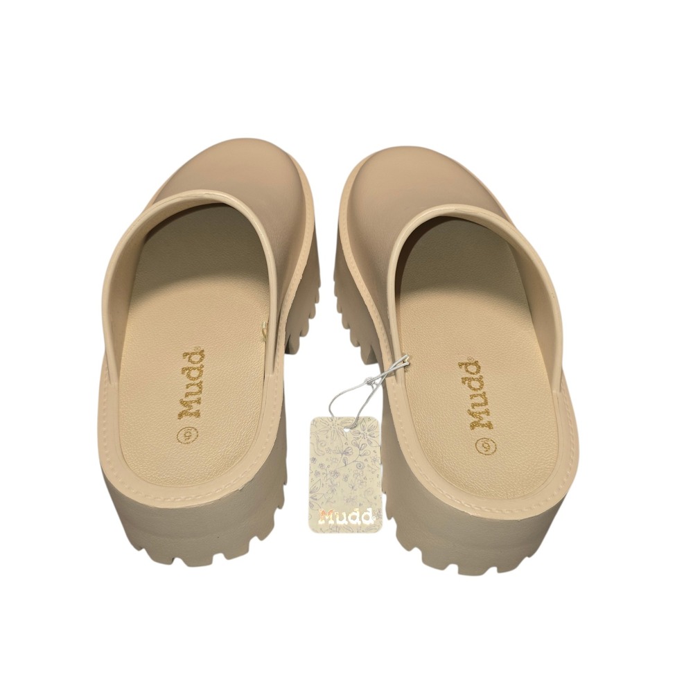 Mudd Stephanie-01L Womens Platform Clogs Beige Lug Sole Chunky Mules Size 6 New - Picture 5 of 8